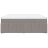 vidaXL Boxspring met matras stof taupe 180x200 cm