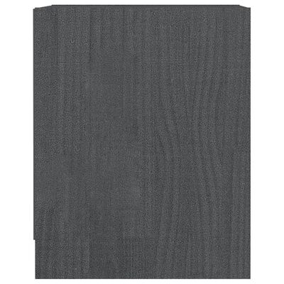 vidaXL Nachtkastje 35,5x33,5x41,5 cm massief grenenhout grijs
