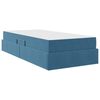 vidaXL Opbergbed met matras met matras Donkerblauw 90 x 200 cm Fluweel