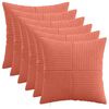 vidaXL Kussensloop 6 pcs ALMELO Rood-oranje 45 x 45 cm corduroy