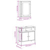 vidaXL 2-delige Badkamermeubelset bewerkt hout grijs sonoma eikenkleur