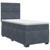 vidaXL Boxspringbed met matras Donkergrijs 90 x 200 cm Fluweel