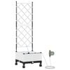 vidaXL Tuin Pot met Irrigatie en Wielen Wit 40 x 40 x 132 cm PP