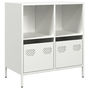 vidaXL Dressoir 68x39x73,5 cm koudgewalst staal wit