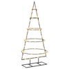 vidaXL Metalen kerstboom met standaard KUOPIO 125 cm Warmwit Staal