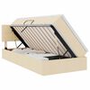 vidaXL Opbergbed met matras met hoofdeinde Cr&egrave;me 90 x 200 cm fluweel