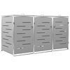 vidaXL Containerberging driedubbel 207x77,5x115 cm roestvrij staal