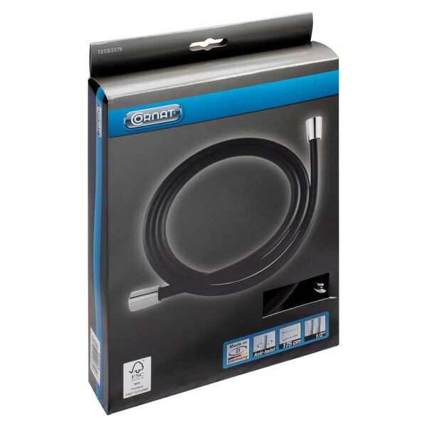 CORNAT doucheslang 1,75 cm zwart