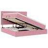 vidaXL Opslag bed met matras met hoofdeinde Roze 180 x 200 cm Fluweel