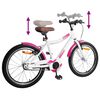 vidaXL Kinderfiets 20 Inch voor 6-11 jaar oud Roze