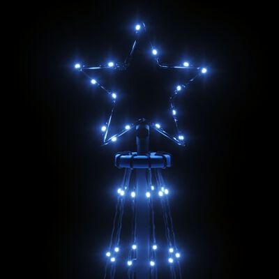 vidaXL Kerstboom met grondpin 310 LED's blauw 300 cm