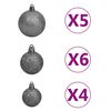 vidaXL Kunstkerstboom met verlichting en kerstballen 150 cm PVC groen
