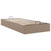 vidaXL Bedframe zonder matras 90x200 cm kunstleer cappuccinokleurig