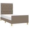 vidaXL Bedframe zonder matras 90x190 cm stof taupe