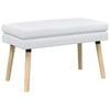 vidaXL Dubbel Laagige Bank Wit 80 x 40 x 47 cm Stof