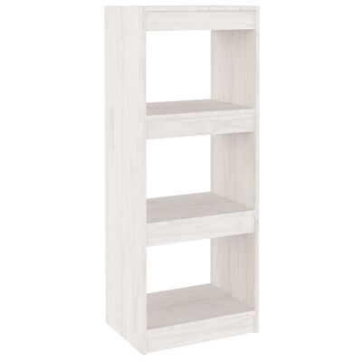 vidaXL Boekenkast/kamerscherm 40x30x103,5 cm massief grenenhout wit