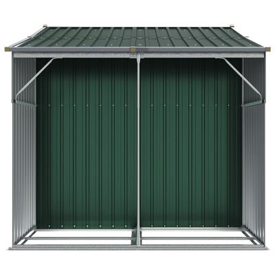 vidaXL Tuinschuur 277x192,5x179 cm gegalvaniseerd staal groen