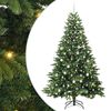 vidaXL Kunstkerstboom met 300 LED met standaard Groen 210 cm PE en PVC