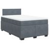 vidaXL Boxspring met matras fluweel donkergrijs 120x200 cm