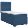vidaXL Boxspringbed met matras met hoofdeinde Blauw 100 x 200 cm Stof