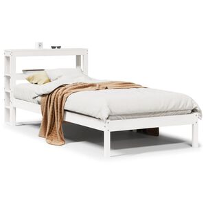 vidaXL Bedframe zonder matras massief grenenhout wit 90x190 cm