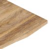 vidaXL Bureaublad met ronding 90x50x2,5 cm massief ruw mangohout