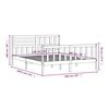 vidaXL Bedframe massief hout wit 160x200 cm