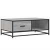 vidaXL Salontafel 90x57x35 cm bewerkt hout en metaal grijs sonoma