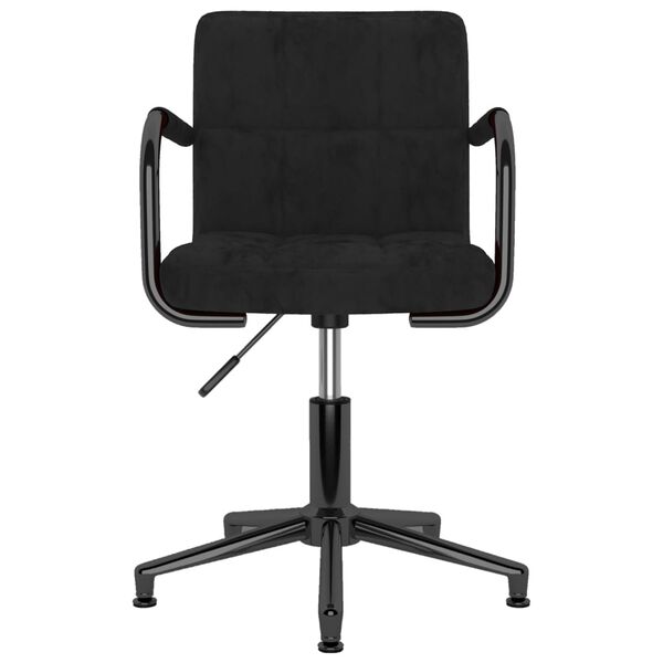 vidaXL Eetkamerstoel draaibaar fluweel zwart