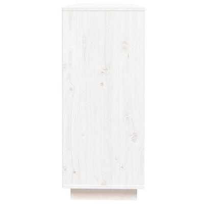 vidaXL Dressoir 110,5x35x80 cm massief grenenhout wit