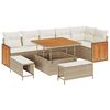 vidaXL Tuinbankenset 11 st 9-Aantal zitplaatsen Beige en Cr&egrave;me
