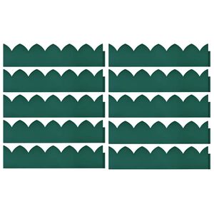 vidaXL Gazonranden 10 st 65x15 cm PP groen