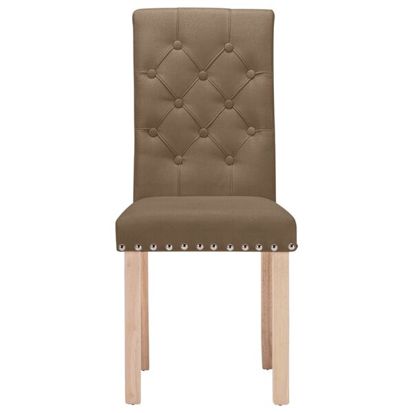 vidaXL Eetkamerstoelen 6 st stof bruin