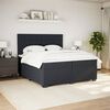 vidaXL Boxspring met matras fluweel zwart 200x200 cm