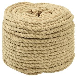 vidaXL Boottouw 8 mm 500 m Naturel