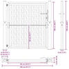 vidaXL Poort met kruisontwerp 100x100 cm weervast staal