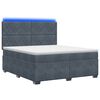 vidaXL Boxspringbed met matras Donkergrijs 140 x 200 cm Fluweel
