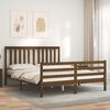 vidaXL Bedframe met hoofdbord hout honingbruin 160x200 cm