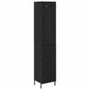 vidaXL Highboard met lade Zwart Eiken 34,5 x 34 x 180 cm Bewerkt hout