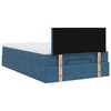 vidaXL Ottoman bed met matras 120x200cm fluweel donkerblauw