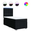 vidaXL Boxspring met matras stof zwart 90x190 cm