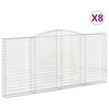 vidaXL Schanskorven 8 st gewelfd 400x30x180/200 cm ijzer