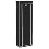 vidaXL Schoenenkast met hoes 57x29x162 stof zwart