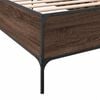vidaXL Bedframe bewerkt hout en metaal bruin eikenkleurig 90x190 cm