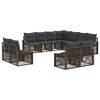 vidaXL Tuinbankenset 11 st Grijs poly rattan