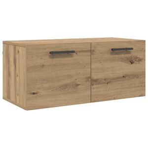 vidaXL Wandkast 80 x 36.5 x 35 cm Bewerkt hout artisanaal eikenkleurig
