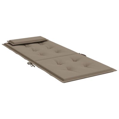 vidaXL Stoelkussens 4 st hoge rug oxford stof taupe