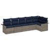 vidaXL Tuin Sofa Set 6 st Grijs poly rattan