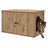 vidaXL Kattenhuis Ambachtelijk eiken 85 x 55 x 50 cm Bewerkt hout