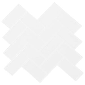 vidaXL Haringbeen Tegel 10 pcs Wit 30 x 30 cm Polyurethaan en PET